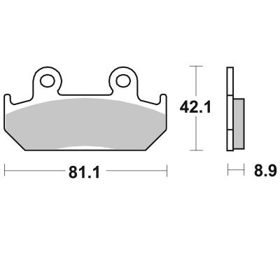 Plaquettes de freins SBS 593HS Sinter M&eacute;tal Fritt&eacute; avant/arri&egrave;re (Sp&eacute;cial S selon mod&egrave;le)