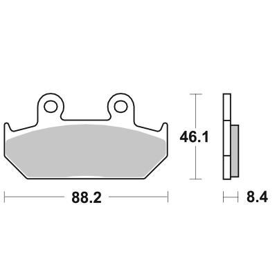 Plaquettes de freins SBS 600HS Sinter M&eacute;tal Fritt&eacute; avant