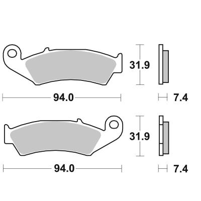 Plaquettes de freins SBS 603SI Sinter M&eacute;tal Fritt&eacute; avant