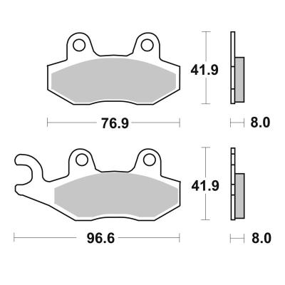 Plaquettes de freins SBS 611LS Sinter M&eacute;tal Fritt&eacute; arri&egrave;re