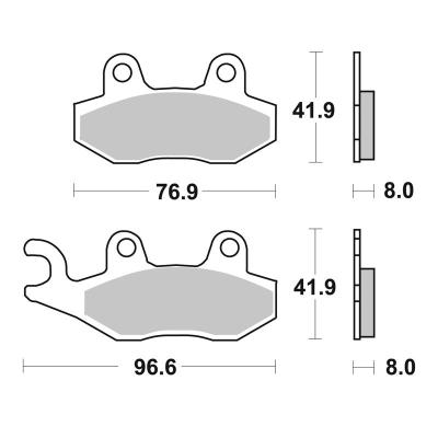 Plaquettes de freins SBS 611SI Sinter M&eacute;tal Fritt&eacute; racing avant