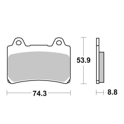Plaquettes de freins SBS 613HS Sinter M&eacute;tal Fritt&eacute; avant