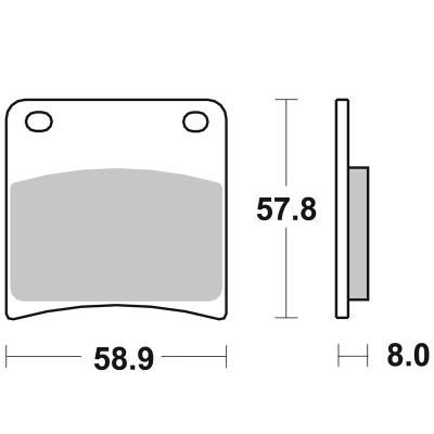 Plaquettes de freins SBS 620LS Sinter M&eacute;tal Fritt&eacute; arri&egrave;re