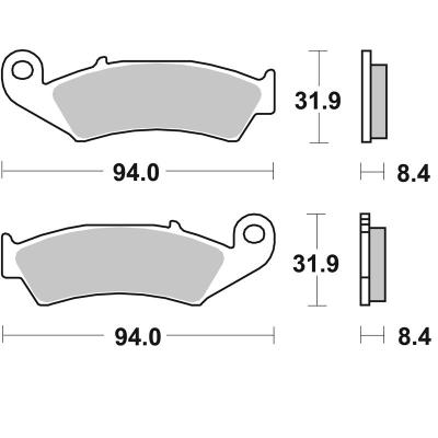 Plaquettes de freins SBS 623LS Sinter M&eacute;tal Fritt&eacute; arri&egrave;re