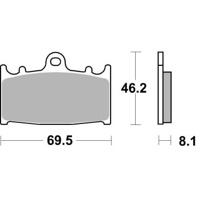 Plaquettes de freins SBS 631HF Organique avant