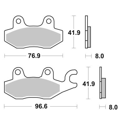 Plaquettes de freins SBS 638LS Sinter M&eacute;tal Fritt&eacute; arri&egrave;re