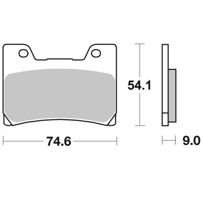 Plaquettes de freins SBS 645HS Sinter M&eacute;tal Fritt&eacute; avant