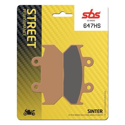 Plaquettes de freins SBS 647HS Sinter M&eacute;tal Fritt&eacute; avant