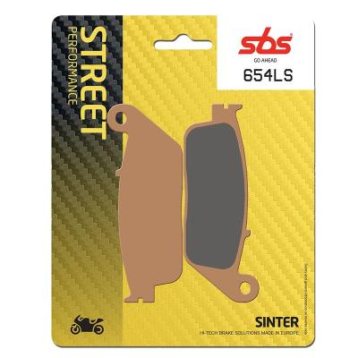 Plaquettes de freins SBS 654LS Sinter M&eacute;tal Fritt&eacute; avant/arri&egrave;re (selon mod&egrave;le)