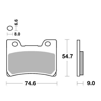 Plaquettes de freins SBS 665HS Sinter M&eacute;tal Fritt&eacute; avant