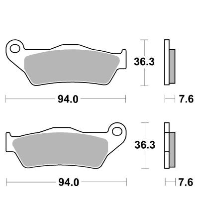 Plaquettes de freins SBS 671LS Sinter M&eacute;tal Fritt&eacute; arriere
