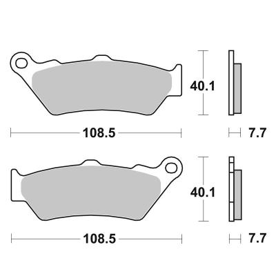 Plaquettes de freins SBS 674HS Sinter M&eacute;tal Fritt&eacute; avant