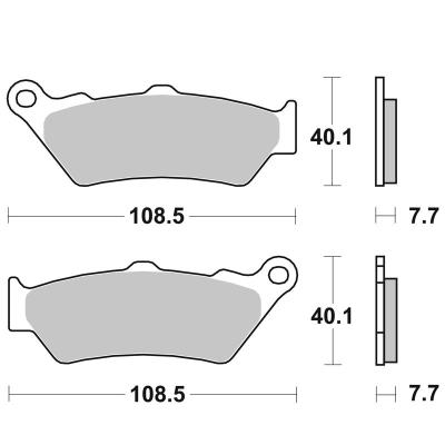 Plaquettes de freins SBS 674LS Sinter M&eacute;tal Fritt&eacute; arri&egrave;re