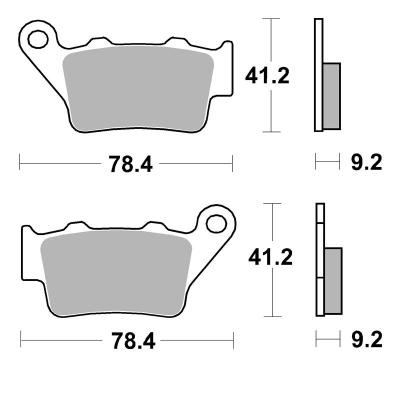 Plaquettes de freins SBS 675SI Sinter M&eacute;tal Fritt&eacute; Racing arri&egrave;re