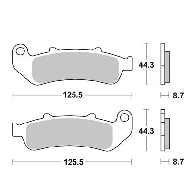 Plaquettes de freins SBS 685HS Sinter M&eacute;tal Fritt&eacute; avant