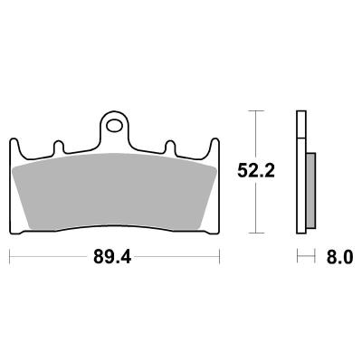 Plaquettes de freins SBS 686HF Organique avant