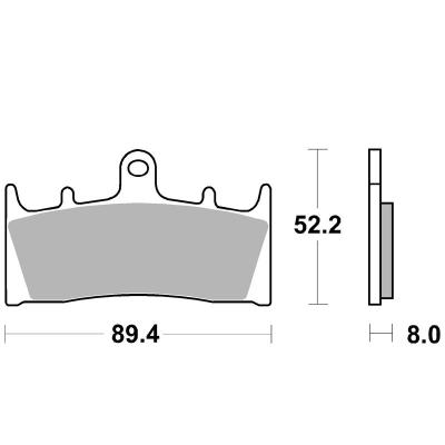 Plaquettes de freins SBS 686HS Sinter M&eacute;tal Fritt&eacute; avant