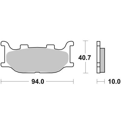 Plaquettes de freins SBS 691HS Sinter M&eacute;tal Fritt&eacute; avant