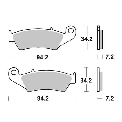 Plaquettes de freins SBS 694SI Sinter M&eacute;tal Fritt&eacute; racing avant