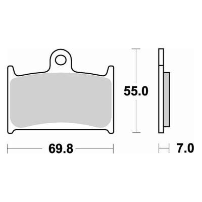 Plaquettes de freins SBS 714HS Sinter M&eacute;tal Fritt&eacute; Avant