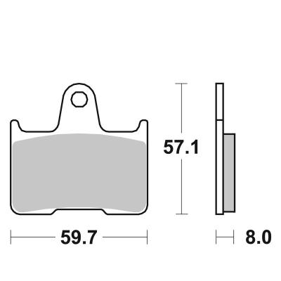 Plaquettes de freins SBS 715LS Sinter M&eacute;tal Fritt&eacute; arri&egrave;re