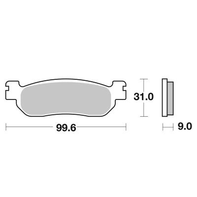 Plaquettes de freins SBS 728LS Sinter M&eacute;tal Fritt&eacute; avant/arri&egrave;re (selon mod&egrave;le)
