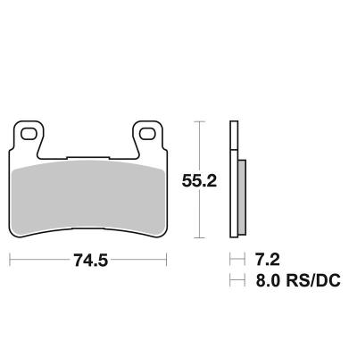 Plaquettes de freins SBS 734DC Racing carbon avant