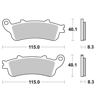 Plaquettes de freins SBS 735HF Organique avant