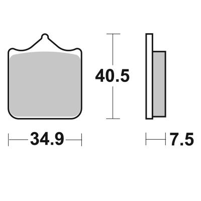 Plaquettes de freins SBS 762HS Sinter M&eacute;tal Fritt&eacute; avant