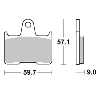 Plaquettes de freins SBS 765LS Sinter M&eacute;tal Fritt&eacute; arri&egrave;re