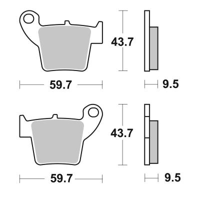 Plaquettes de freins SBS 777SI Sinter M&eacute;tal Fritt&eacute; Racing arri&egrave;re