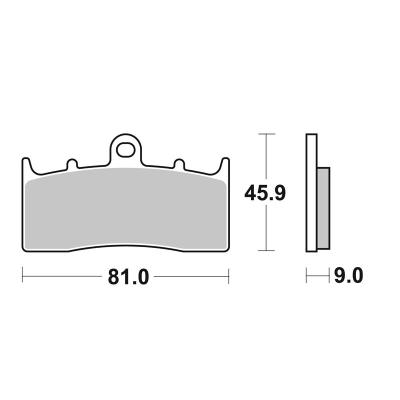 Plaquettes de freins SBS 778HS Sinter M&eacute;tal Fritt&eacute; avant (Sp&eacute;cial ABS selon mod&egrave;le)