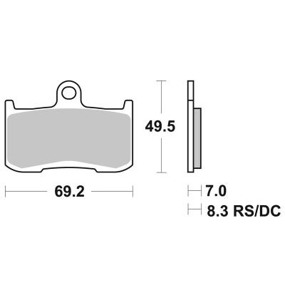 Plaquettes de freins SBS 782HS Sinter M&eacute;tal Fritt&eacute; avant