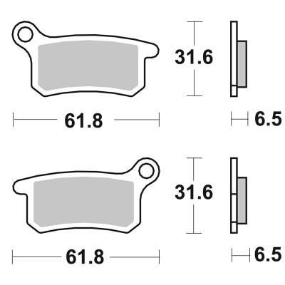 Plaquettes de freins SBS 783RSI Sinter M&eacute;tal Fritt&eacute; avant/arri&egrave;re