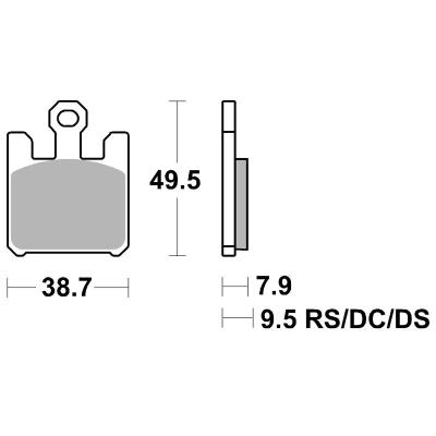 Plaquettes de freins SBS 788HS Sinter M&eacute;tal Fritt&eacute; avant