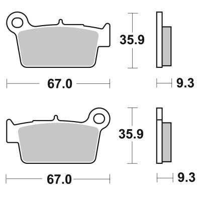 Plaquettes de freins SBS 790RSI Sinter M&eacute;tal Fritt&eacute; arri&egrave;re