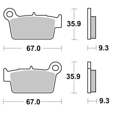 Plaquettes de freins SBS 790SI Sinter M&eacute;tal Fritt&eacute; Racing arri&egrave;re