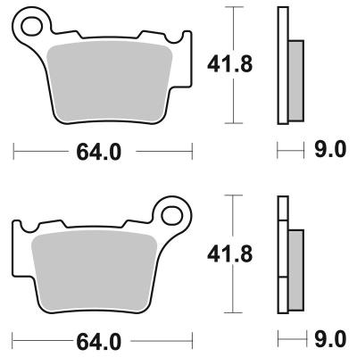 Plaquettes de freins SBS 791SI Sinter M&eacute;tal Fritt&eacute; arriere