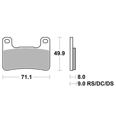 Plaquettes de freins SBS 806DC Racing carbon avant