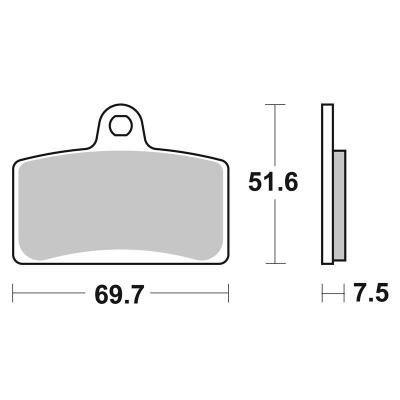 Plaquettes de freins SBS 821HS Sinter M&eacute;tal Fritt&eacute; Avant