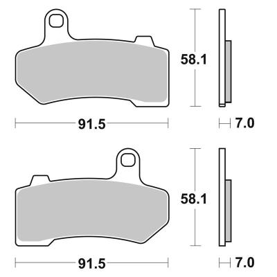 Plaquettes de freins SBS 830H.HS Sinter M&eacute;tal Fritt&eacute; Avant
