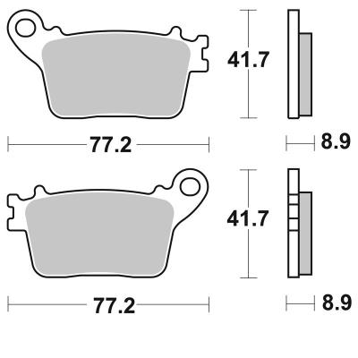 Plaquettes de freins SBS 834LS Sinter M&eacute;tal Fritt&eacute; arri&egrave;re
