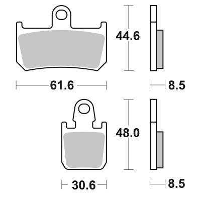 Plaquettes de freins SBS 839DC Racing carbon avant