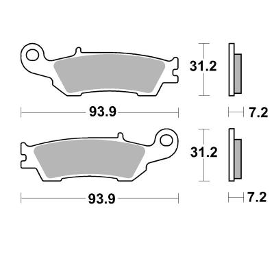 Plaquettes de freins SBS 840RSI Sinter M&eacute;tal Fritt&eacute; avant