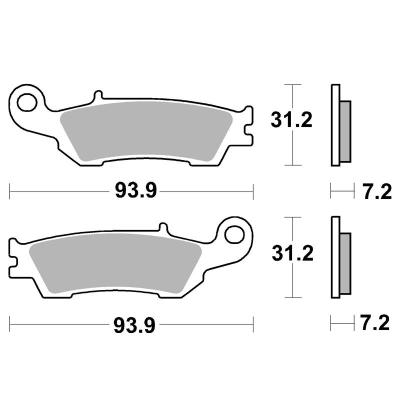 Plaquettes de freins SBS 840SI Sinter M&eacute;tal Fritt&eacute; avant