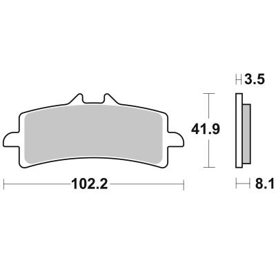 Plaquettes de freins SBS 841HS Sinter M&eacute;tal Fritt&eacute; Avant