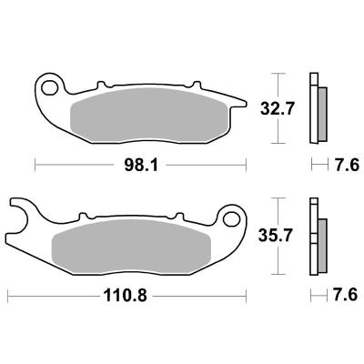 Plaquettes de freins SBS 859SI Sinter M&eacute;tal Fritt&eacute; avant