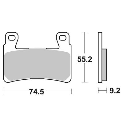 Plaquettes de freins SBS 860H.HS Sinter M&eacute;tal Fritt&eacute; Avant