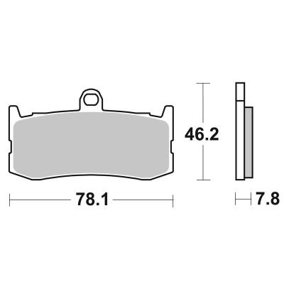 Plaquettes de freins SBS 864DC Racing carbon avant