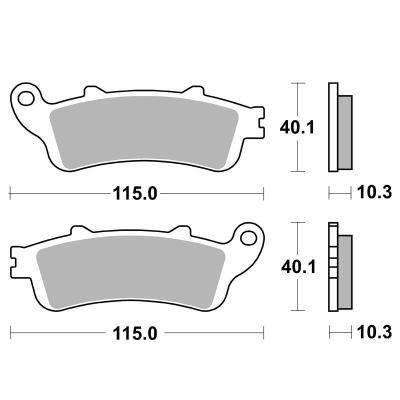 Plaquettes de freins SBS 880LS Sinter M&eacute;tal Fritt&eacute; Arri&egrave;re